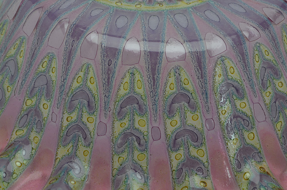 Mid-Century Higgins Signed "Stardust" Art Glass Bowl