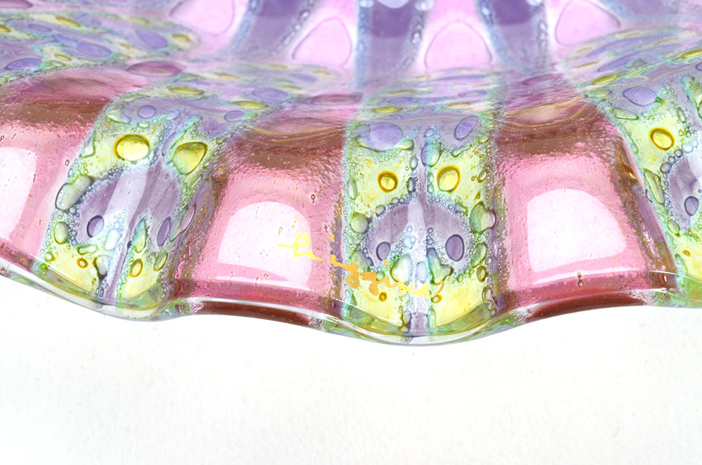 Mid-Century Higgins Signed "Stardust" Art Glass Bowl