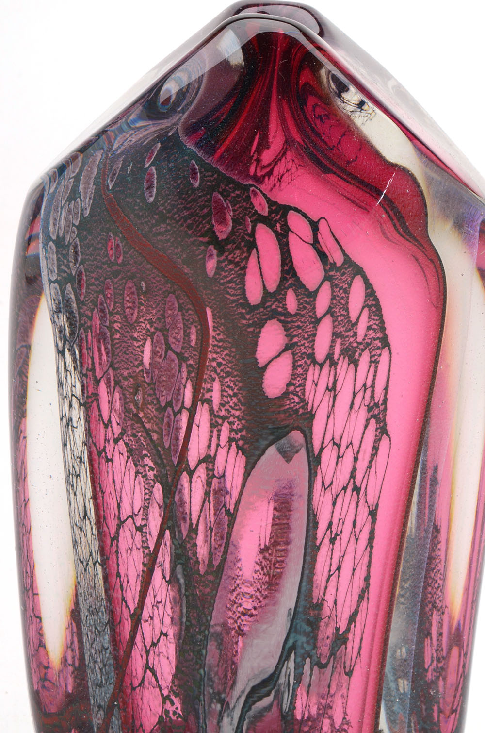 Signed Asymmetrical Blown Art Glass Vase