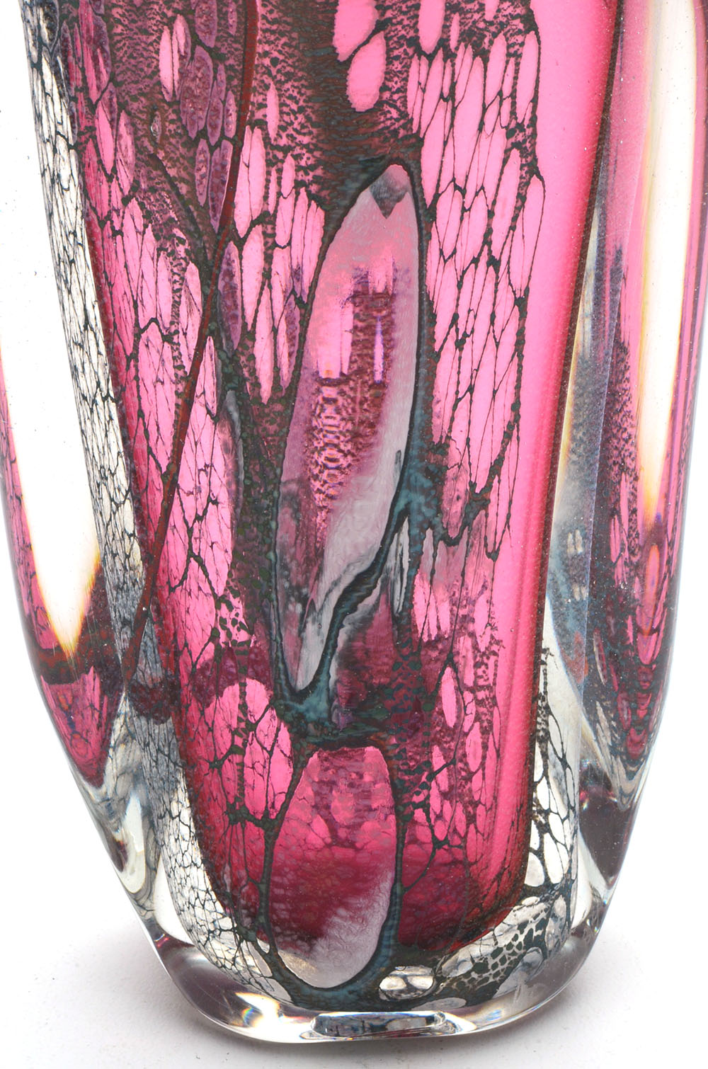 Signed Asymmetrical Blown Art Glass Vase