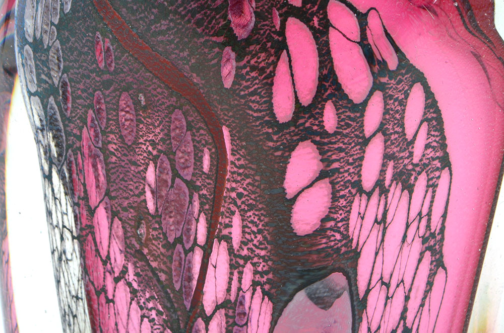 Signed Asymmetrical Blown Art Glass Vase