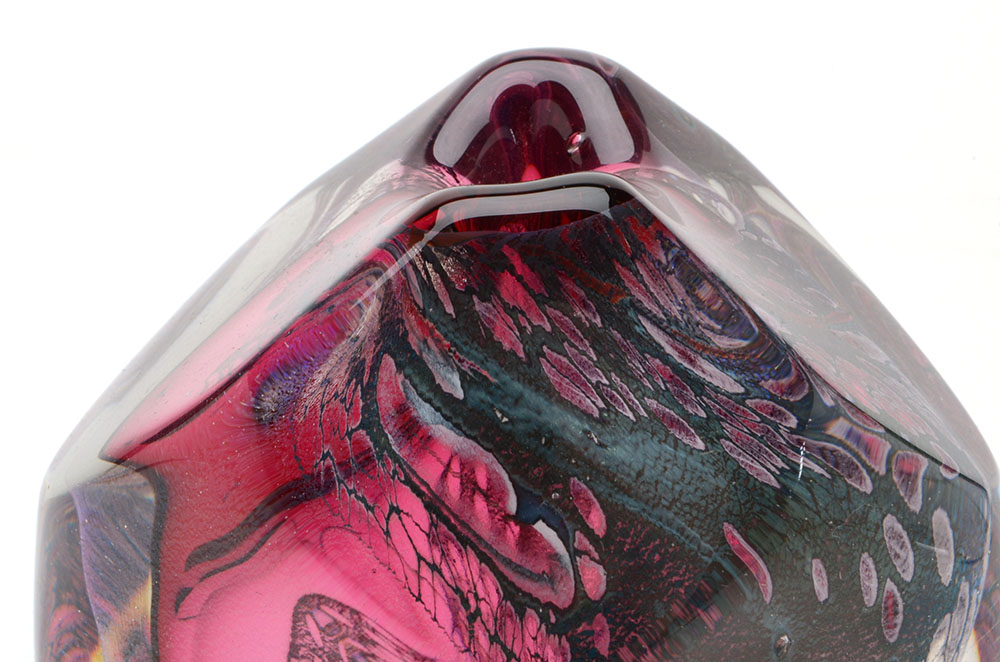 Signed Asymmetrical Blown Art Glass Vase