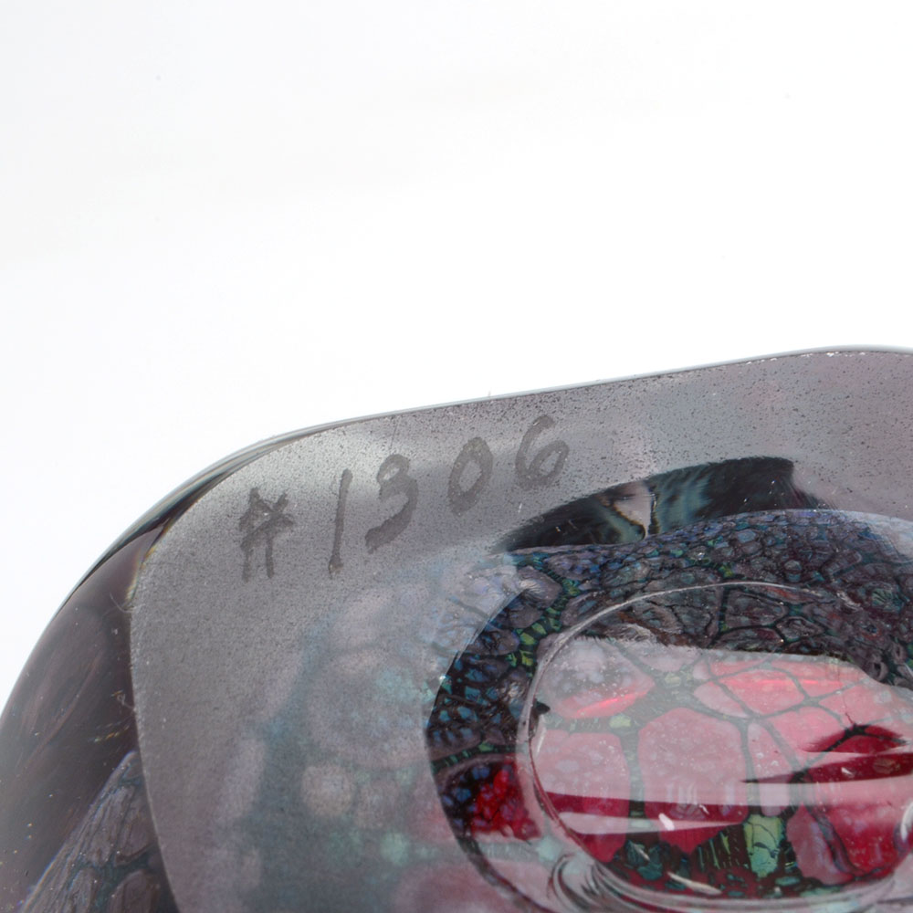 Signed Asymmetrical Blown Art Glass Vase