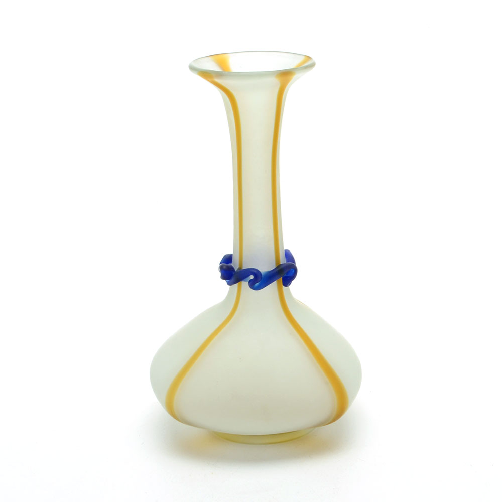 Opaque Blown Art Glass Vase