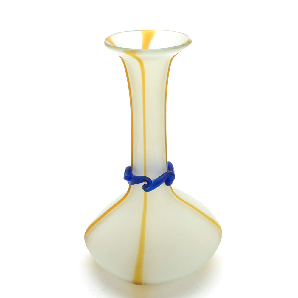 Opaque Blown Art Glass Vase