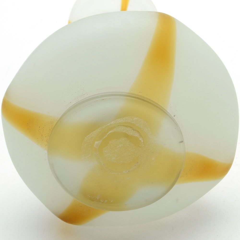 Opaque Blown Art Glass Vase