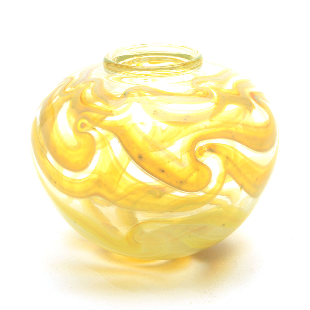 1971 Mark Peiser Signed Art Glass Vase