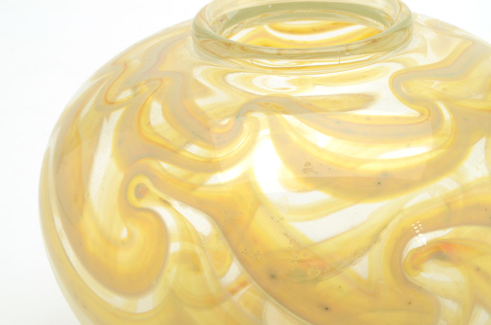 1971 Mark Peiser Signed Art Glass Vase