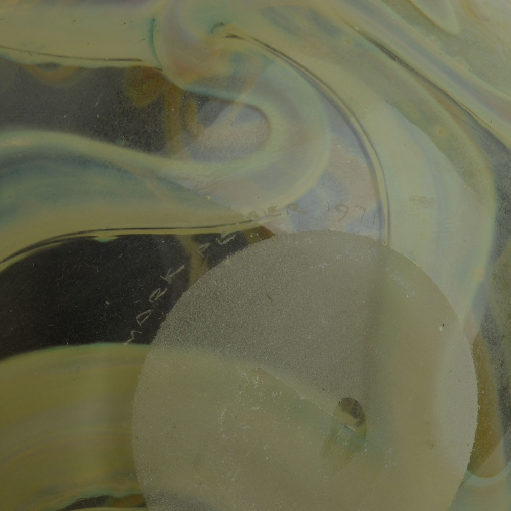 1971 Mark Peiser Signed Art Glass Vase