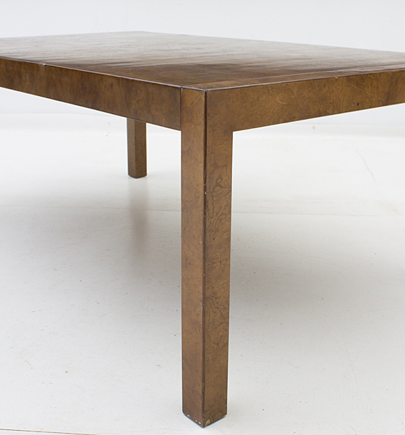 Milo Baughman Burled Walnut Dining Table