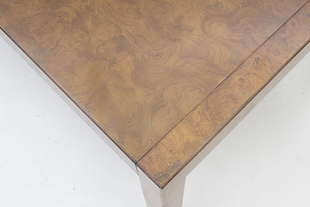 Milo Baughman Burled Walnut Dining Table