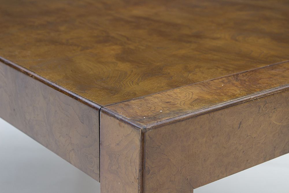 Milo Baughman Burled Walnut Dining Table