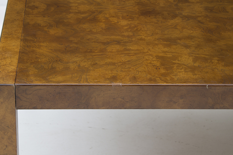 Milo Baughman Burled Walnut Dining Table