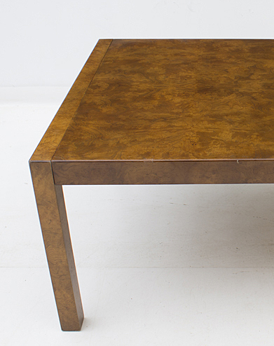 Milo Baughman Burled Walnut Dining Table