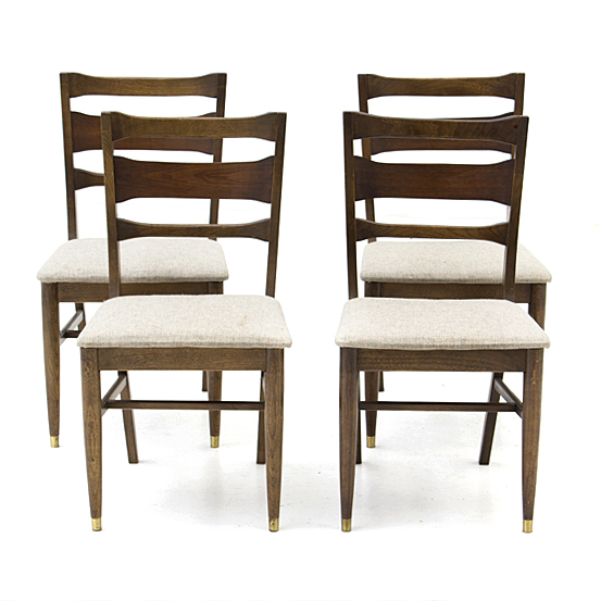 Mid Century Modern Walnut Side Chairs