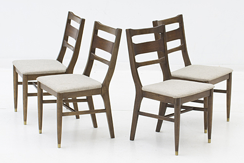 Mid Century Modern Walnut Side Chairs