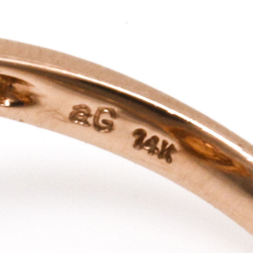 14K Rose Gold Morganite and Diamond Ring