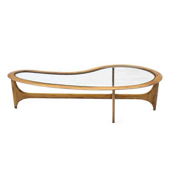 Mid Century Modern Glass Top Coffee Table