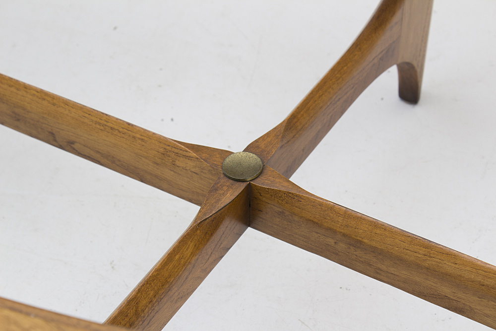 Mid Century Modern Glass Top Coffee Table