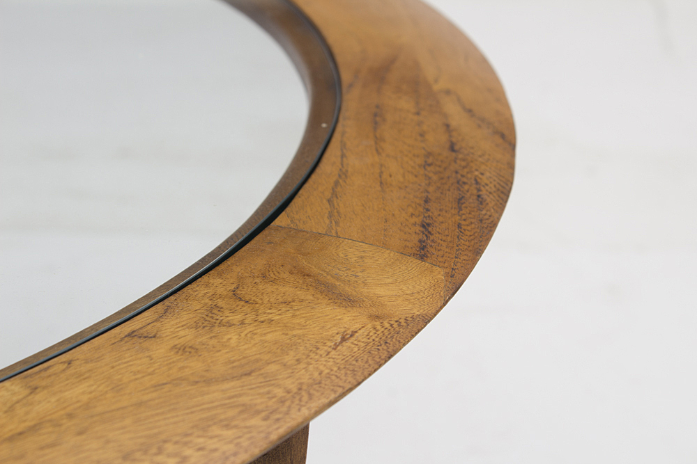 Mid Century Modern Glass Top Coffee Table