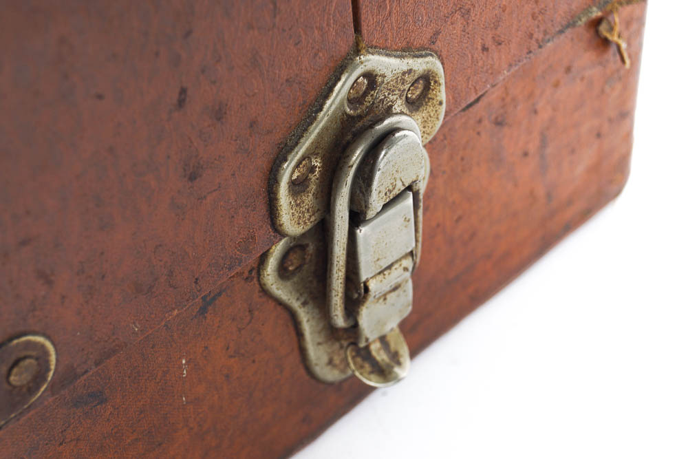 Vintage Necchi Sewing Machine with Case and Supplies