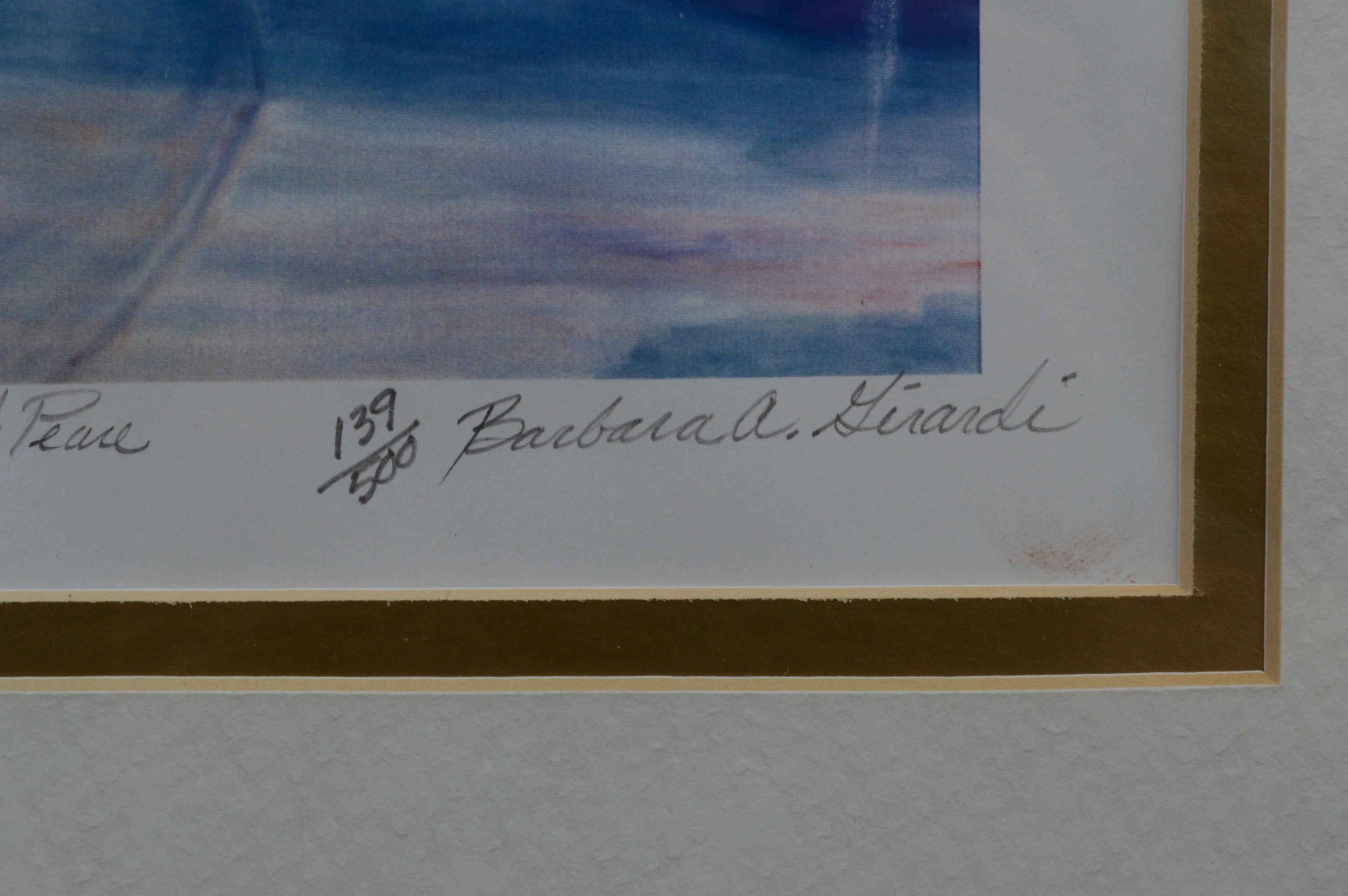 Signed Limited Edition Offset Lithograph By Barbara A. Girardi