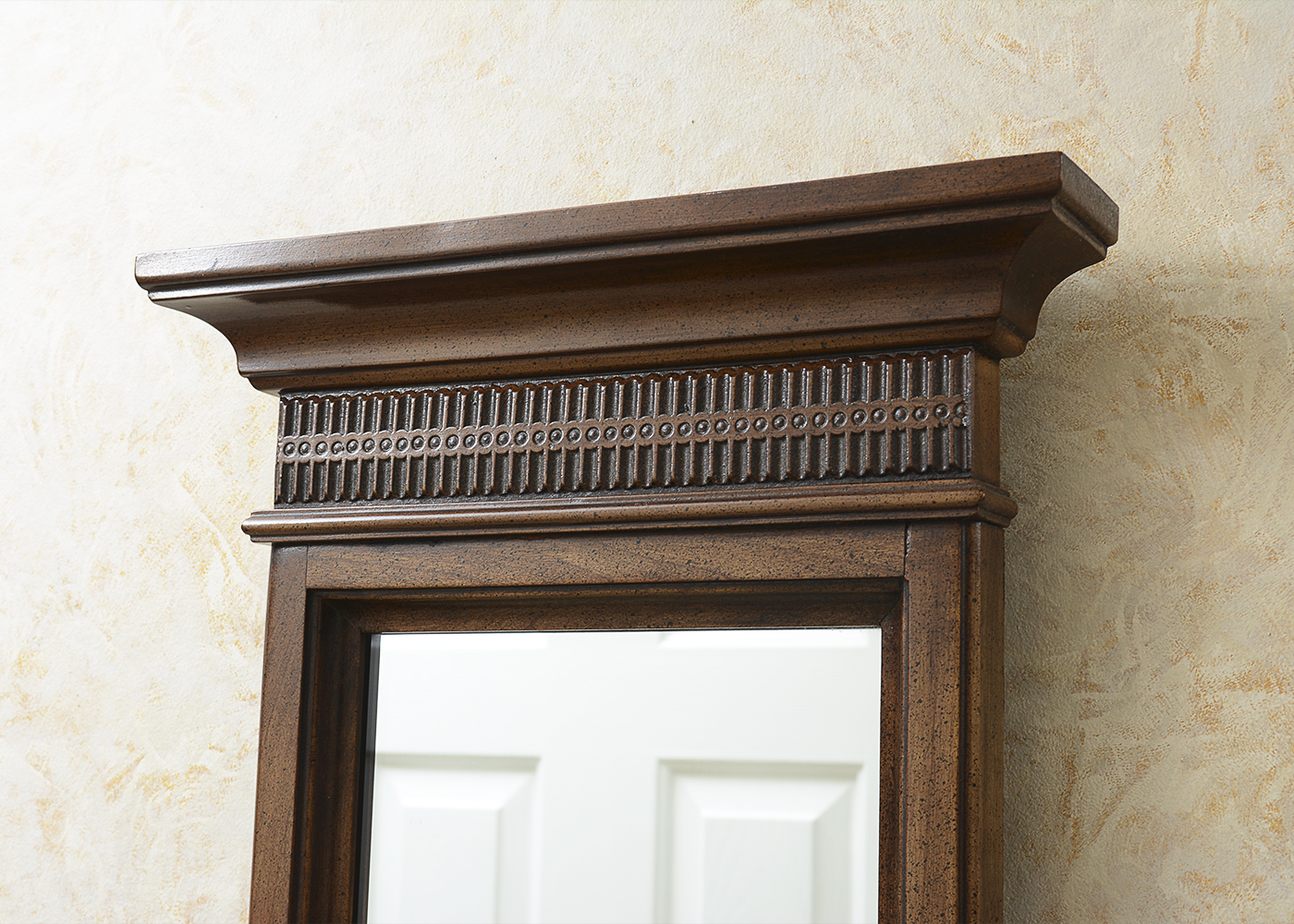Wooden Hall Cabinet and Wall Mirror