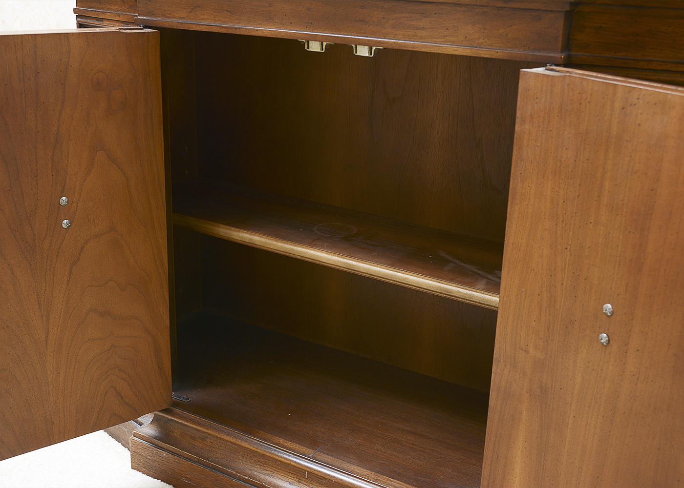 Wooden Hall Cabinet and Wall Mirror