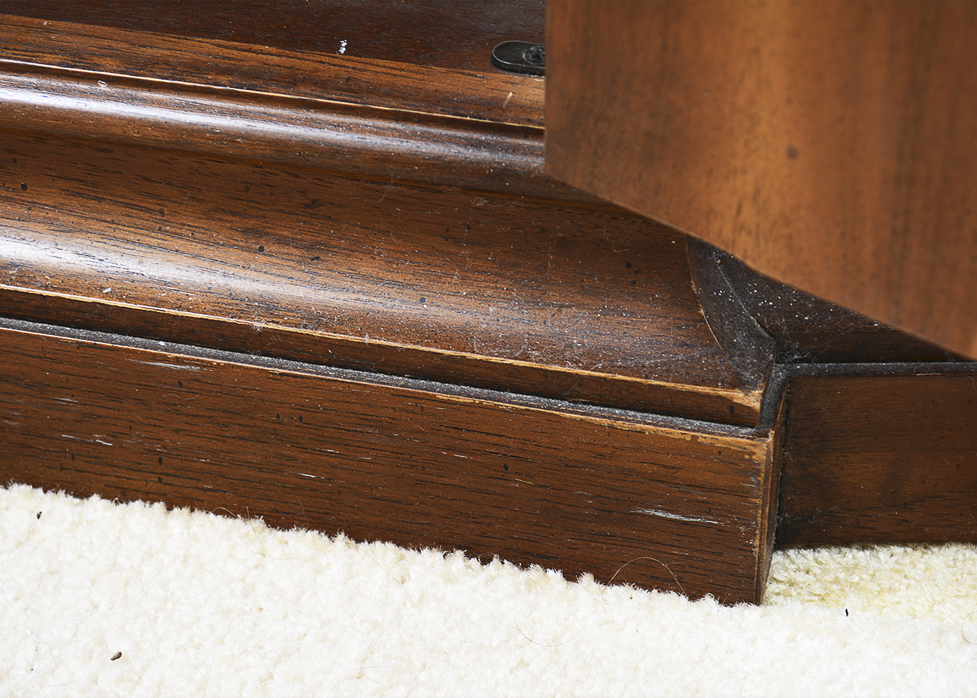 Wooden Hall Cabinet and Wall Mirror