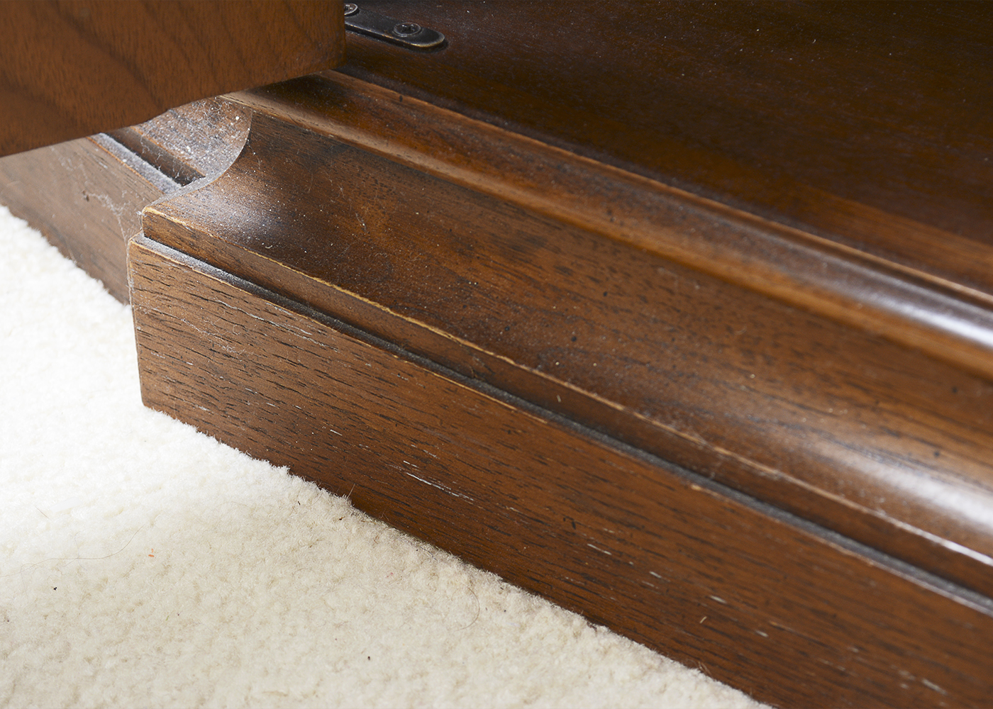 Wooden Hall Cabinet and Wall Mirror