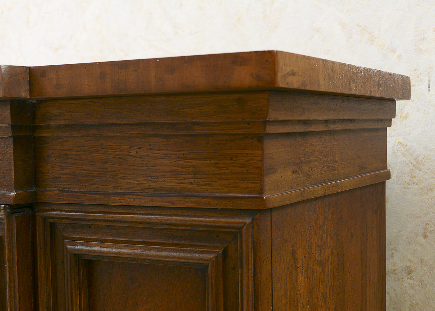 Wooden Hall Cabinet and Wall Mirror