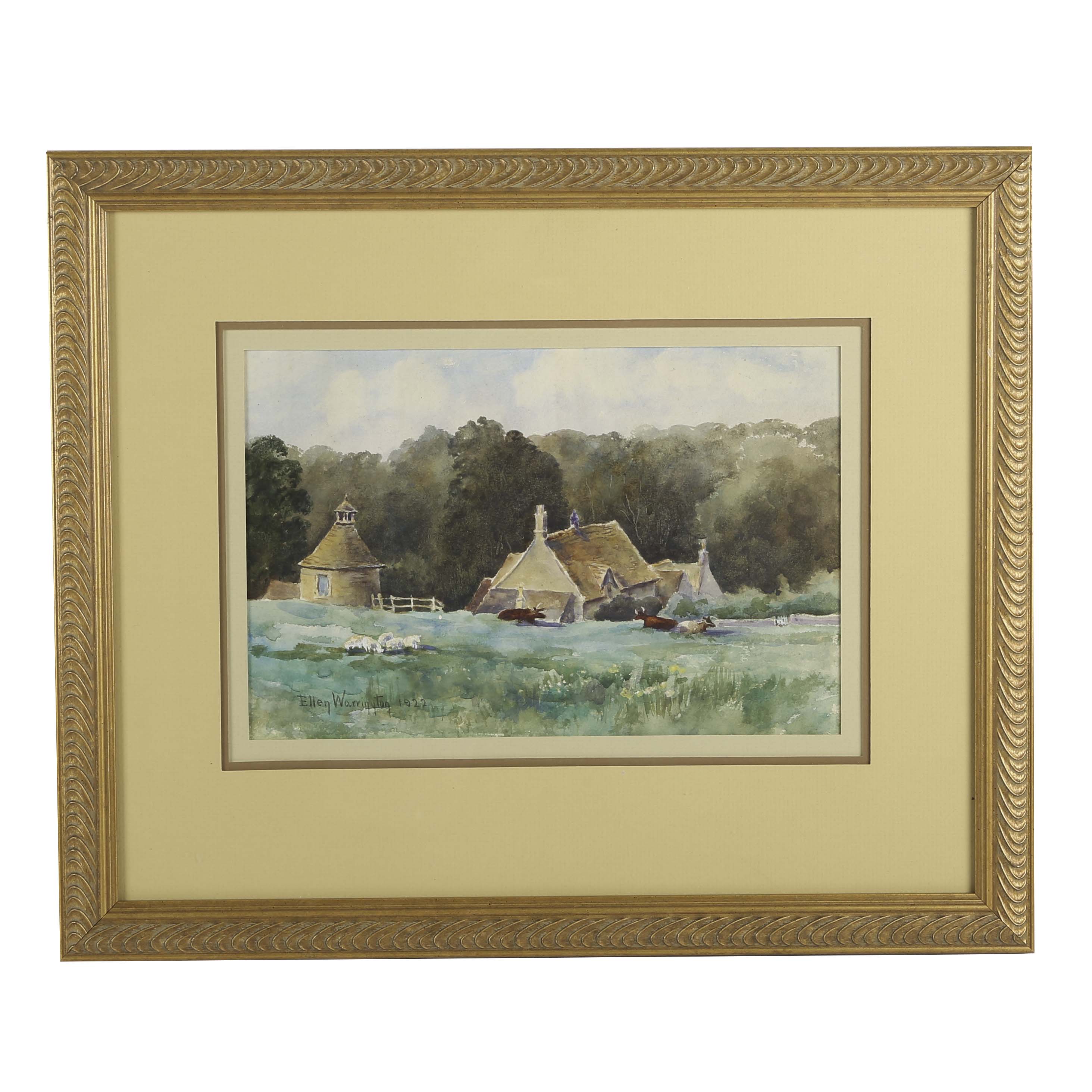 Ellen Warrington 1922 Original Watercolor