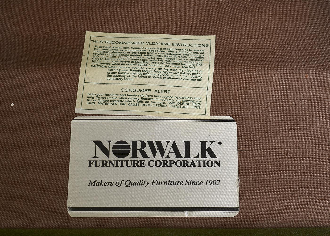 Vintage Norwalk Upholstered Swivel Rocker Armchair