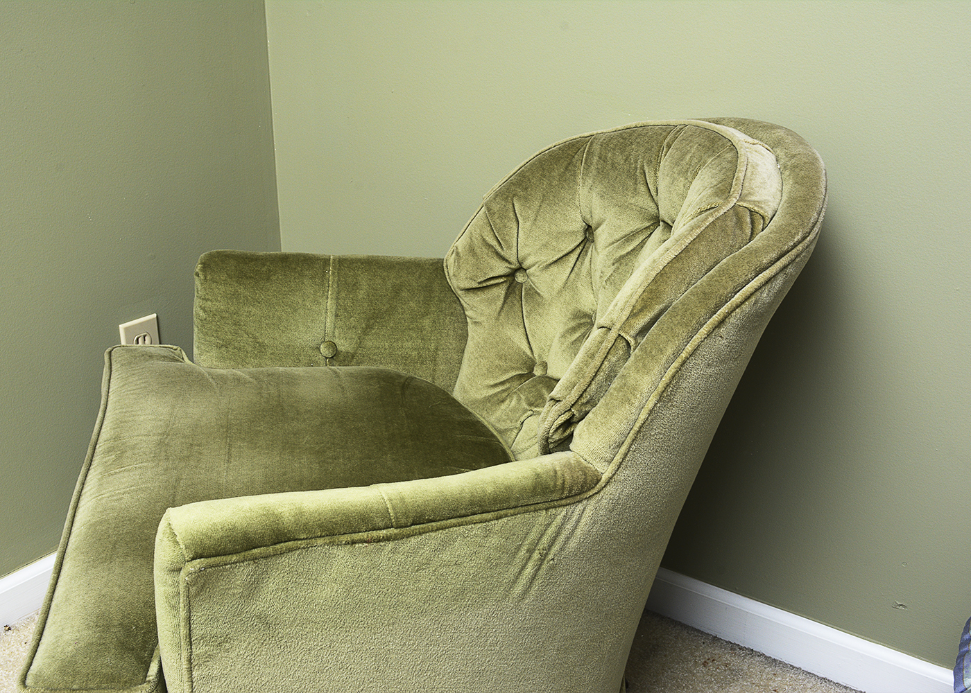 Vintage Norwalk Upholstered Swivel Rocker Armchair