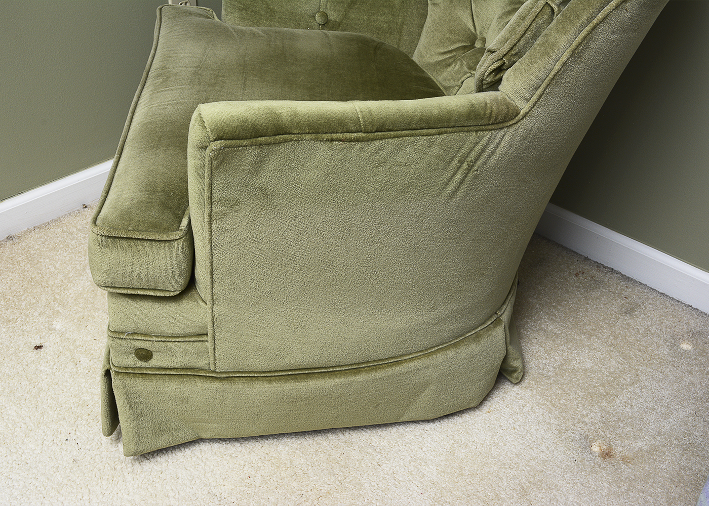 Vintage Norwalk Upholstered Swivel Rocker Armchair