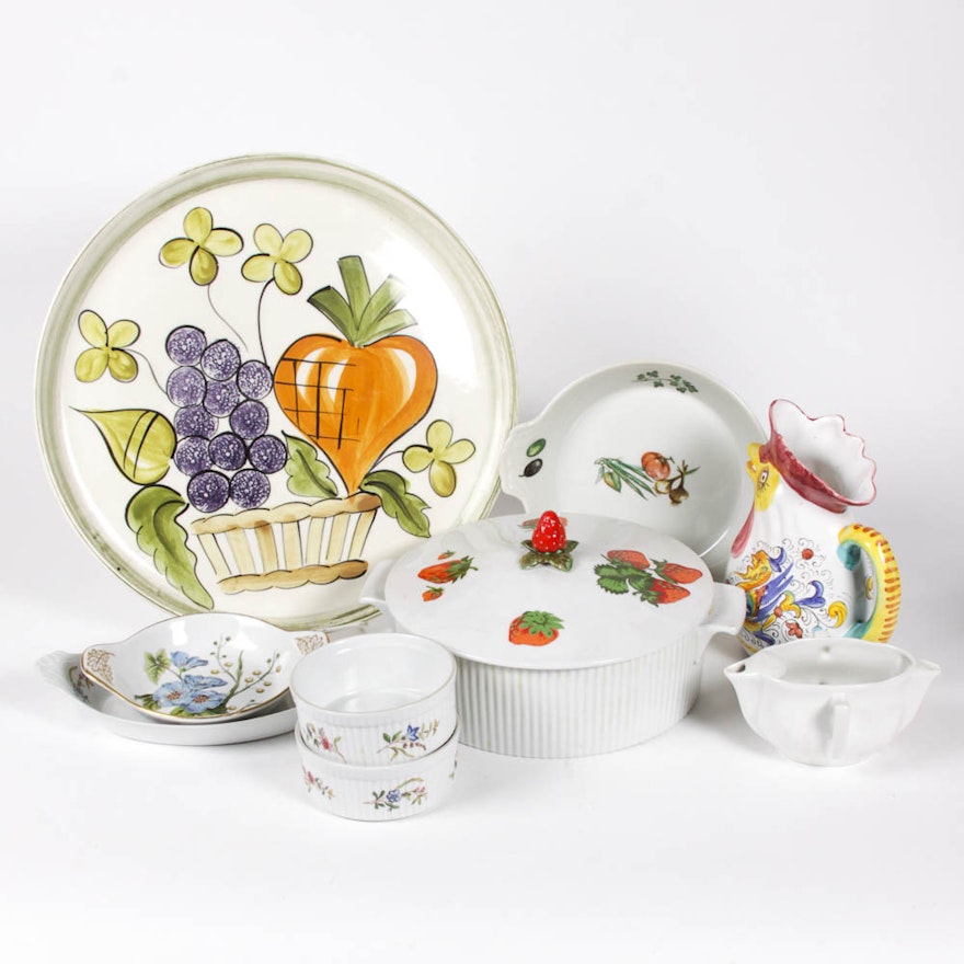 Collection of Porcelain and Ceramic Serving Dishes