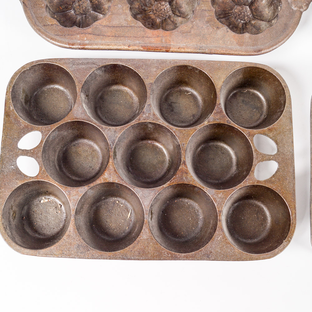 Group of Vintage Cast Iron Molds