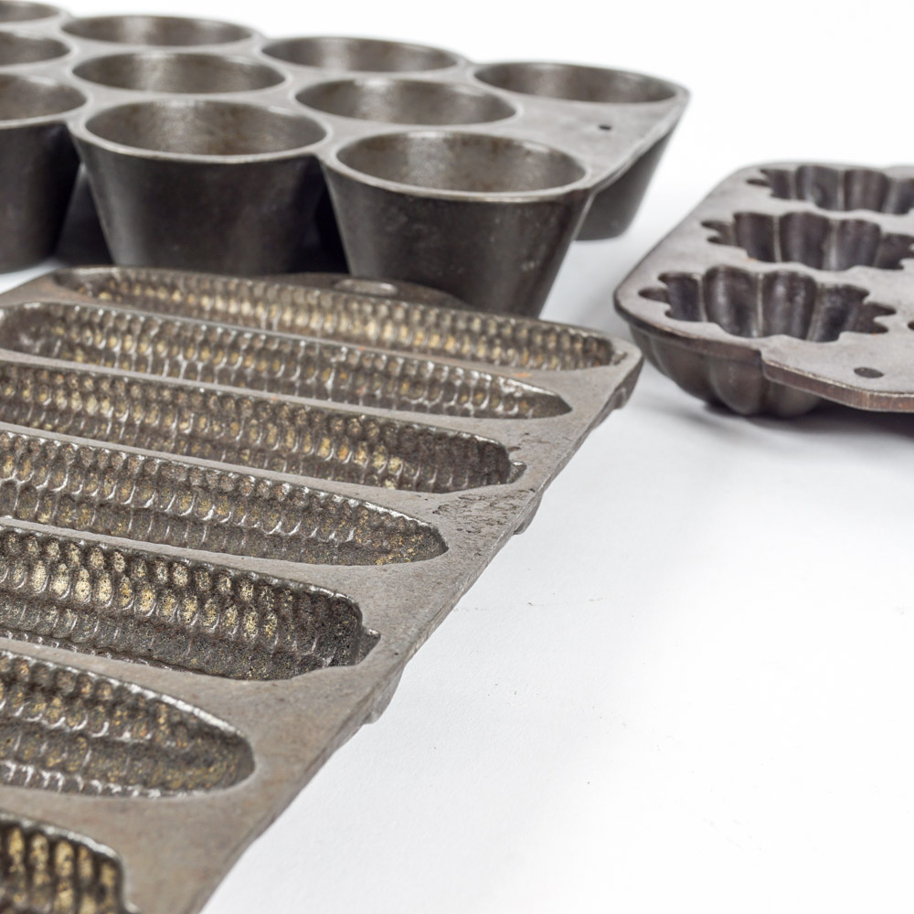 Group of Vintage Cast Iron Molds