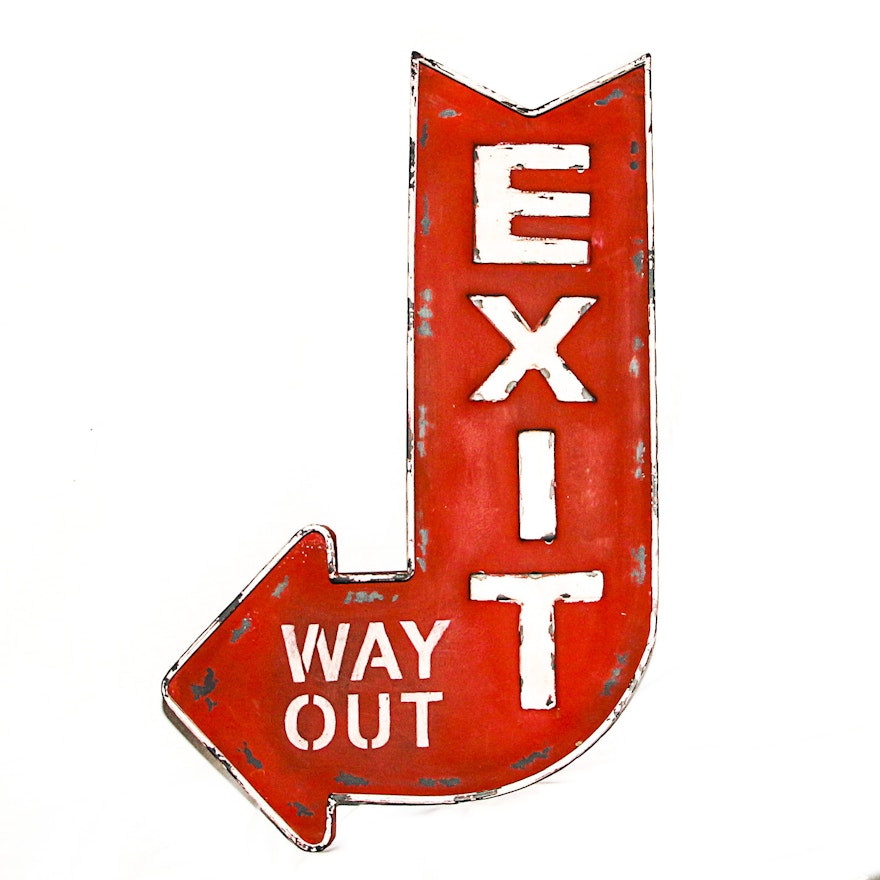 Metal Vintage Style Exit Sign