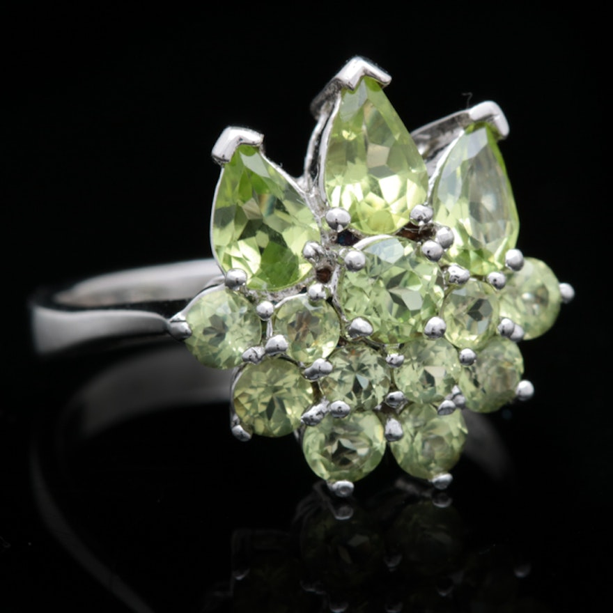 Sterling Silver and Peridot Ring