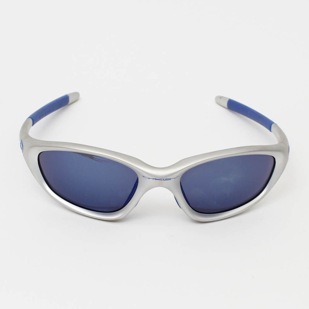 Oakley XX Silver and Ice Blue Sunglasses