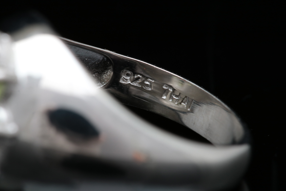 Sterling Silver, Garnet and Peridot Ring