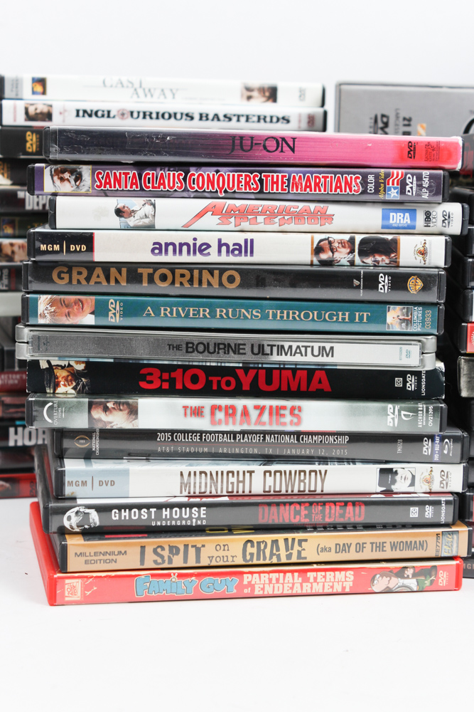 Magnavox Flat Screen Television/DVD Player and DVD Collection