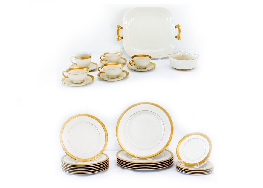 Set of 24K Gold Decorated Lenox China From The "Presidential Collection"