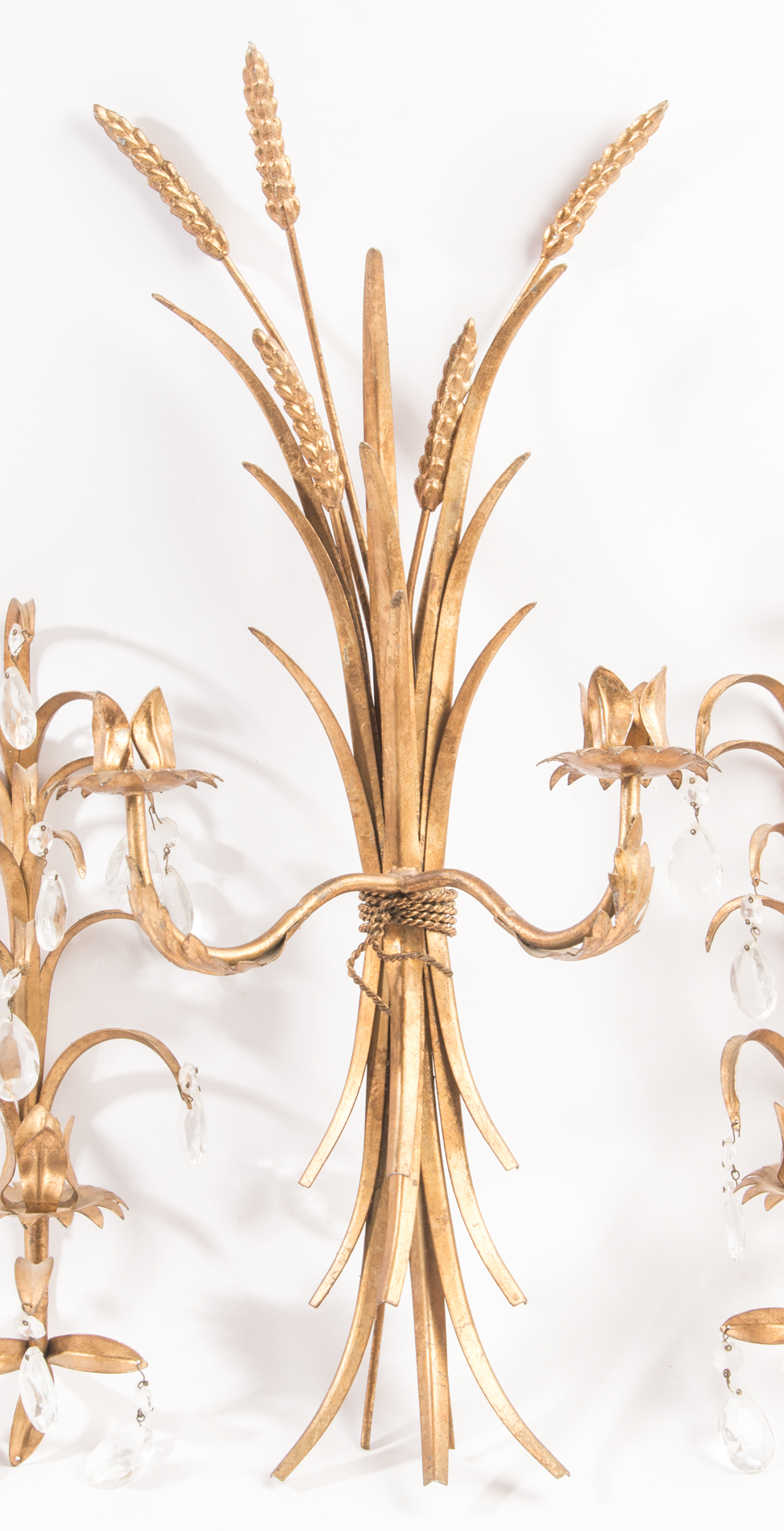 Wheat Motif Candle Sconces