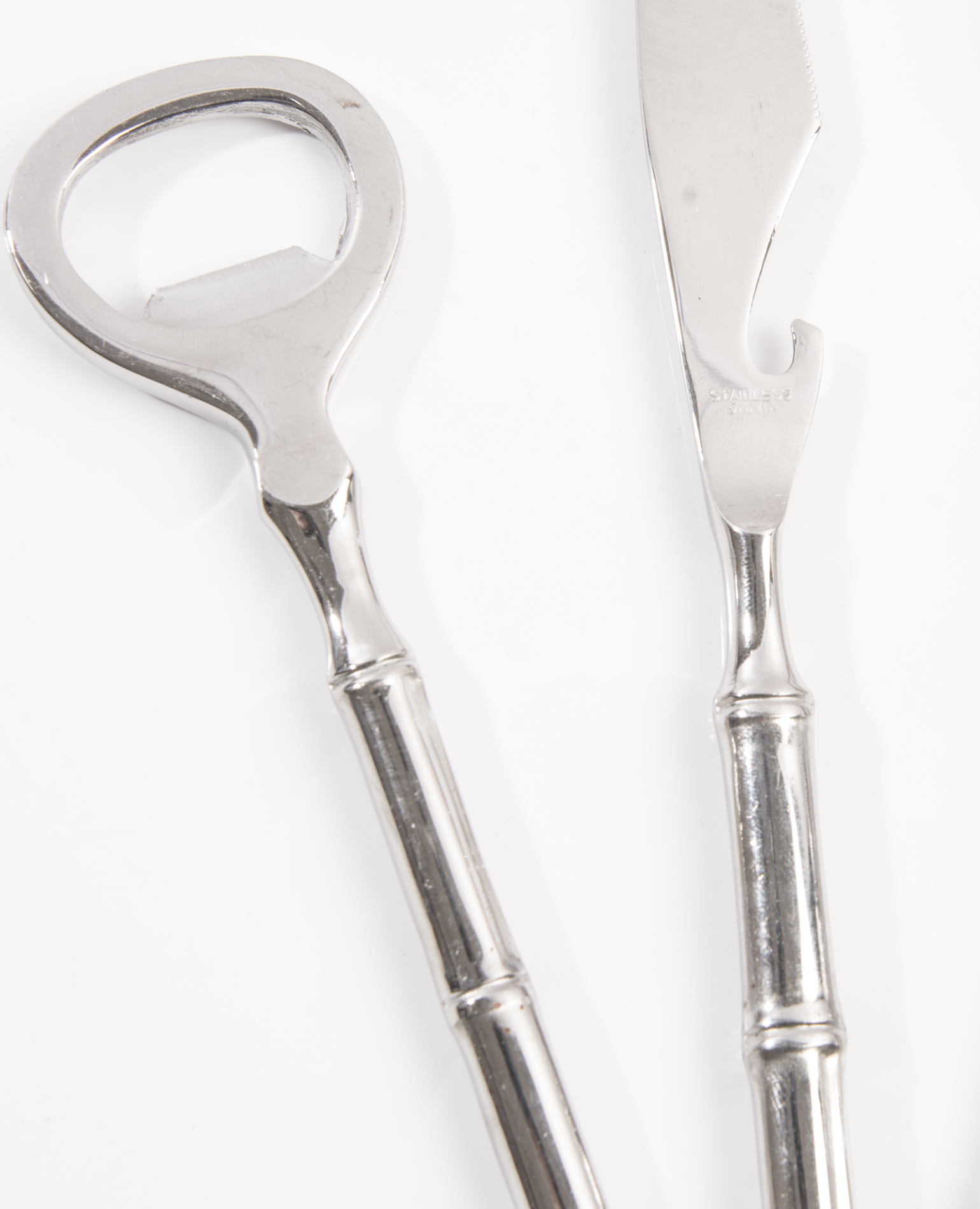 Silver-Plated Bamboo Motif Bar Tools