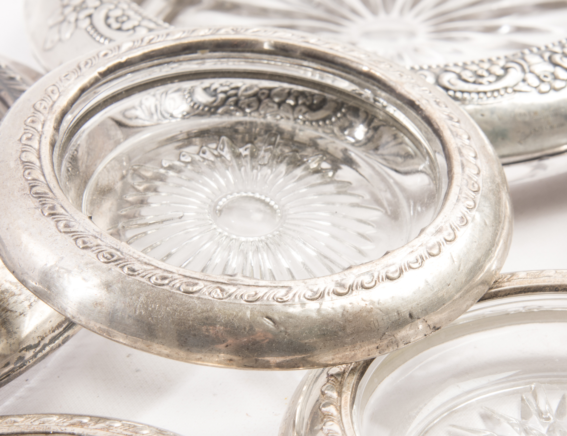 Sterling Silver Trimmed Coasters