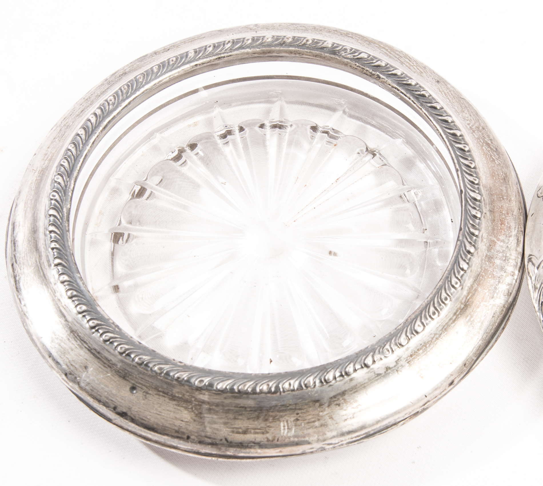 Sterling Silver Trimmed Coasters