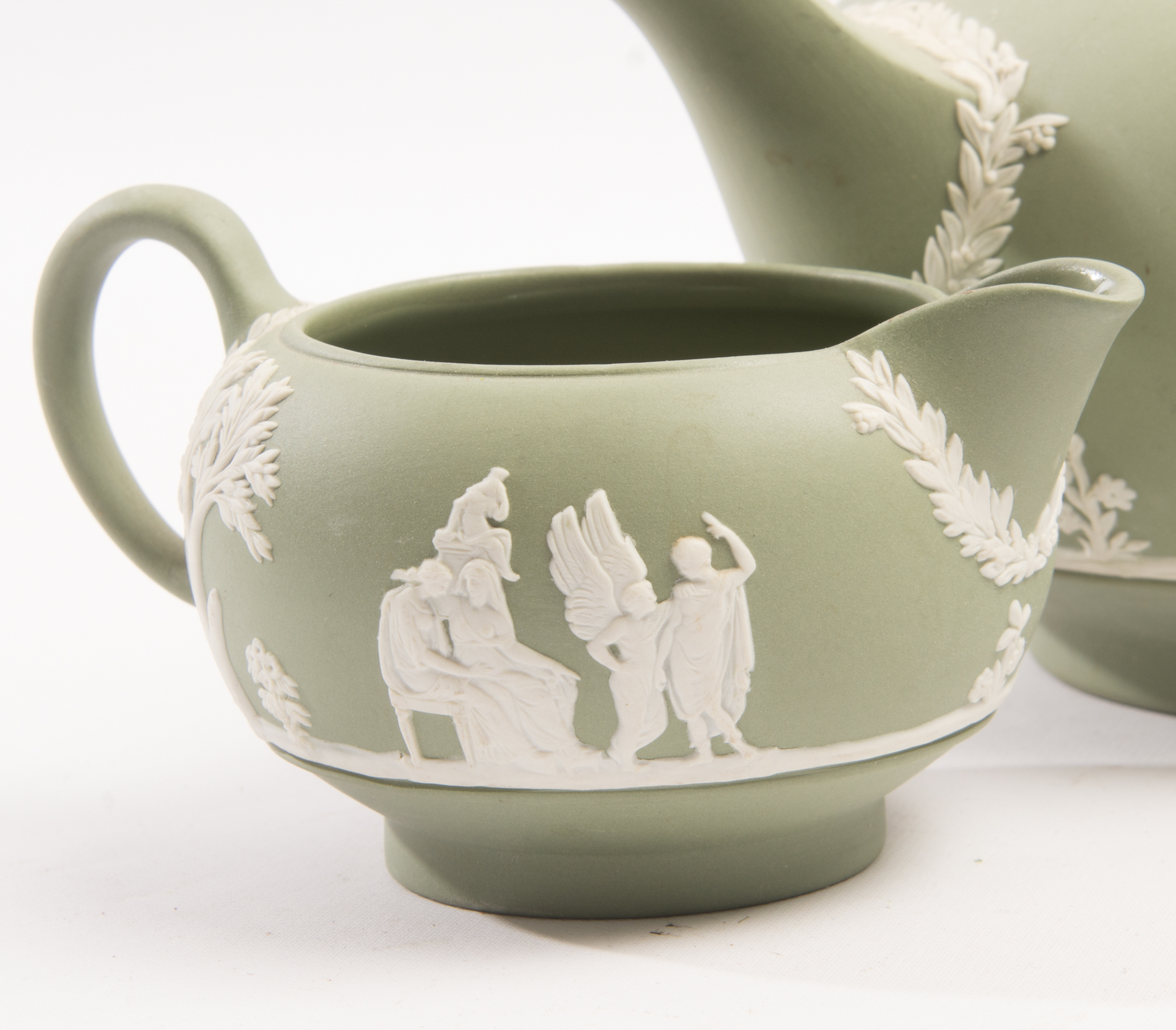 Wedgwood Celadon Jasperware Tea Set