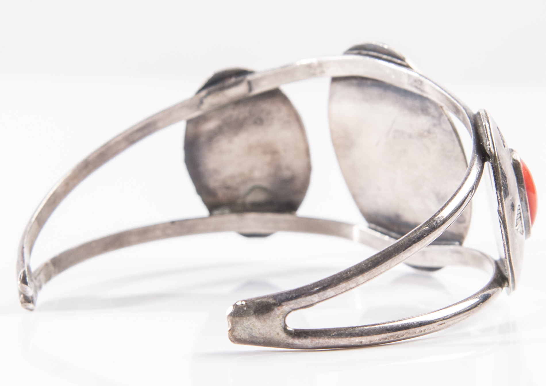 Sterling Silver Turquoise and Spiny Oyster Shell Cuff Bracelet